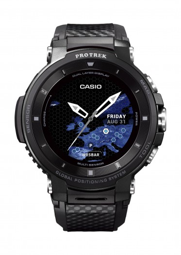 Die F30 mit einem Watchface unter Wear OS (Bild: Casio)